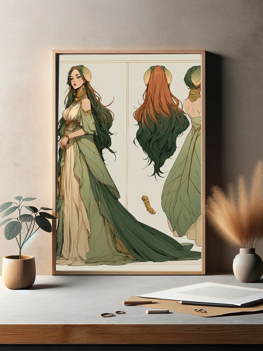 Forest Fairy Character Illustration Poster. — room view 2