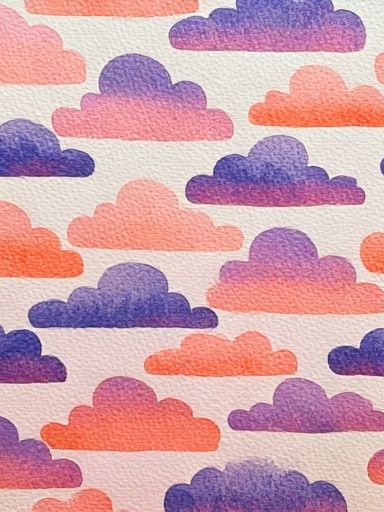 Pastel Cloud Pattern Poster. poster — illustration art