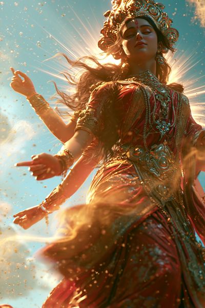 Celestial Goddess Digital Art Poster. poster