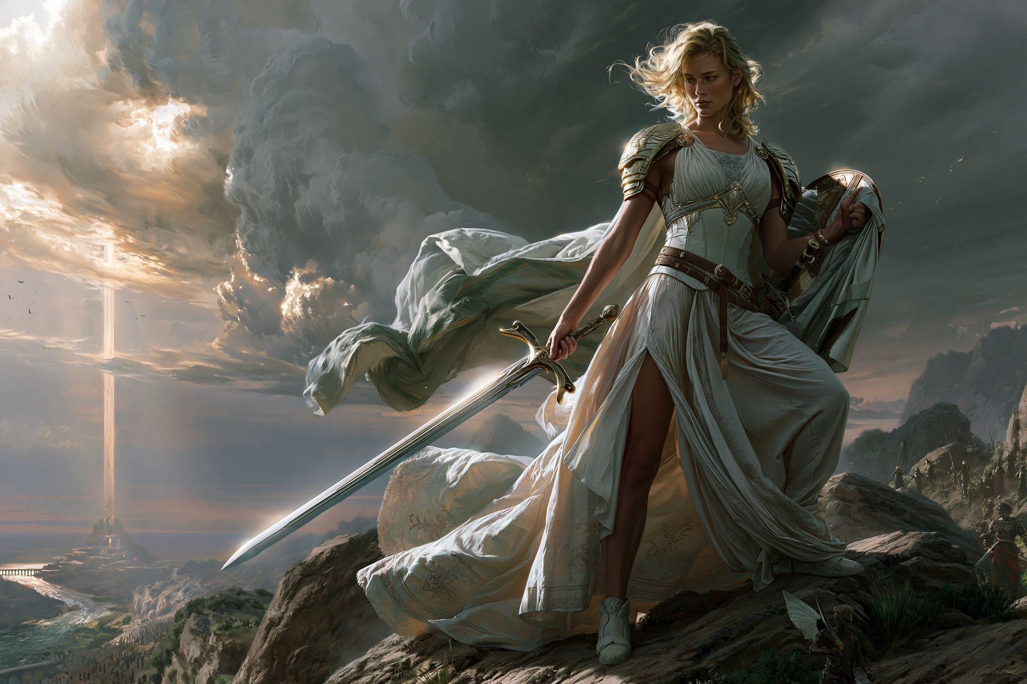 Warrior Queen Fantasy Print. poster — illustration art