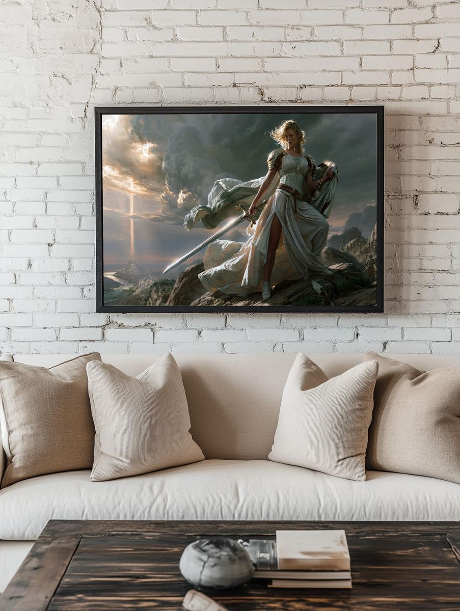 Warrior Queen Fantasy Print. — room view 1