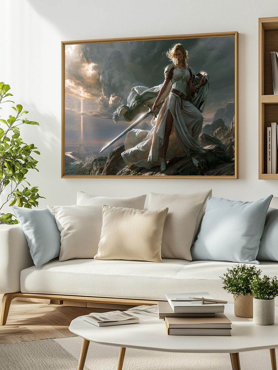 Warrior Queen Fantasy Print. — room view 2