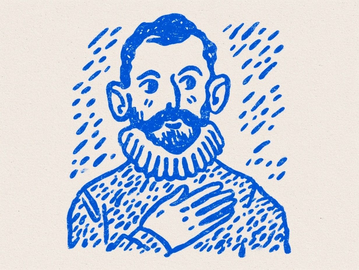 Blue Bearded Portrait Print. poster detail