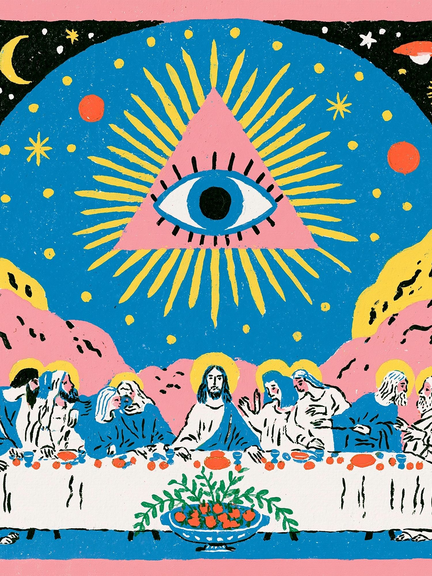 Mystic Last Supper Illustration Poster. poster — illustration art