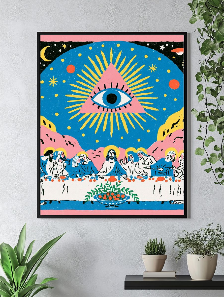 Mystic Last Supper Illustration Poster. — room view 4