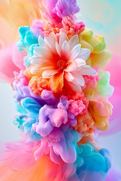Pastel Bloom Abstract Poster.