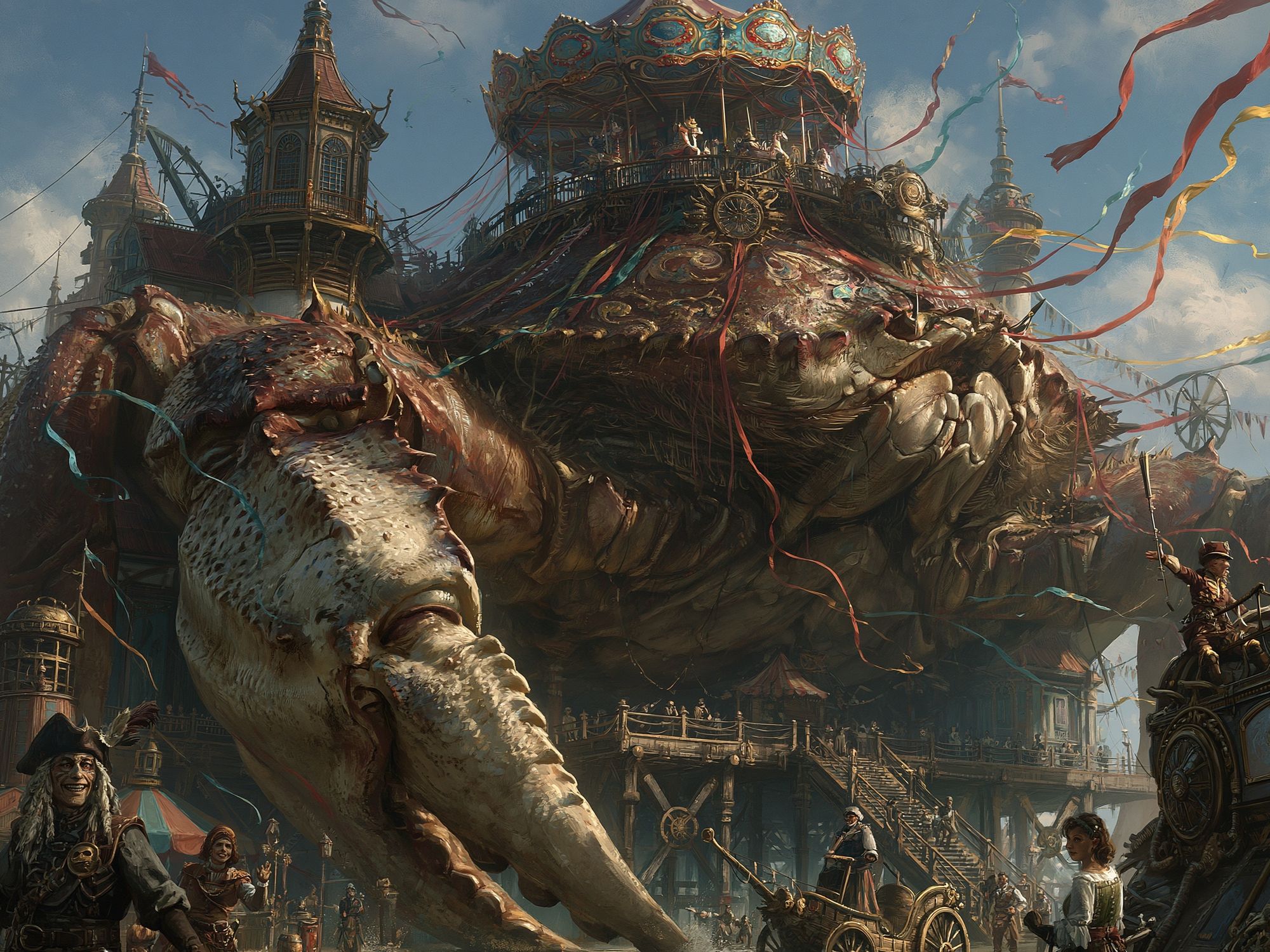 Carnival Turtle Fantasy Print. poster detail