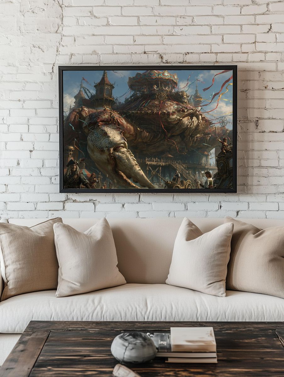 Carnival Turtle Fantasy Print. room preview