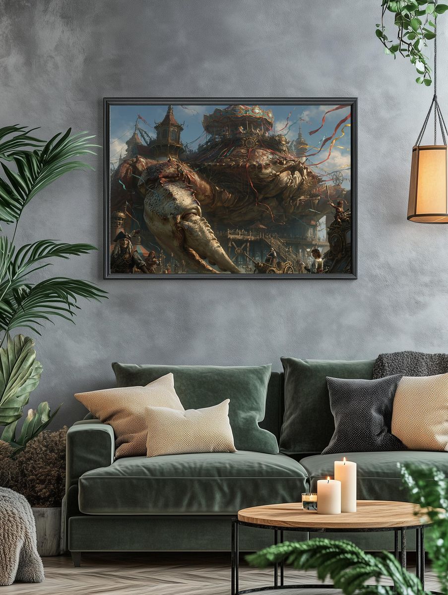 Carnival Turtle Fantasy Print. — room view 4