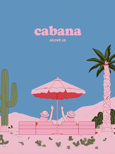 Cabana Above Us Illustration Poster. poster