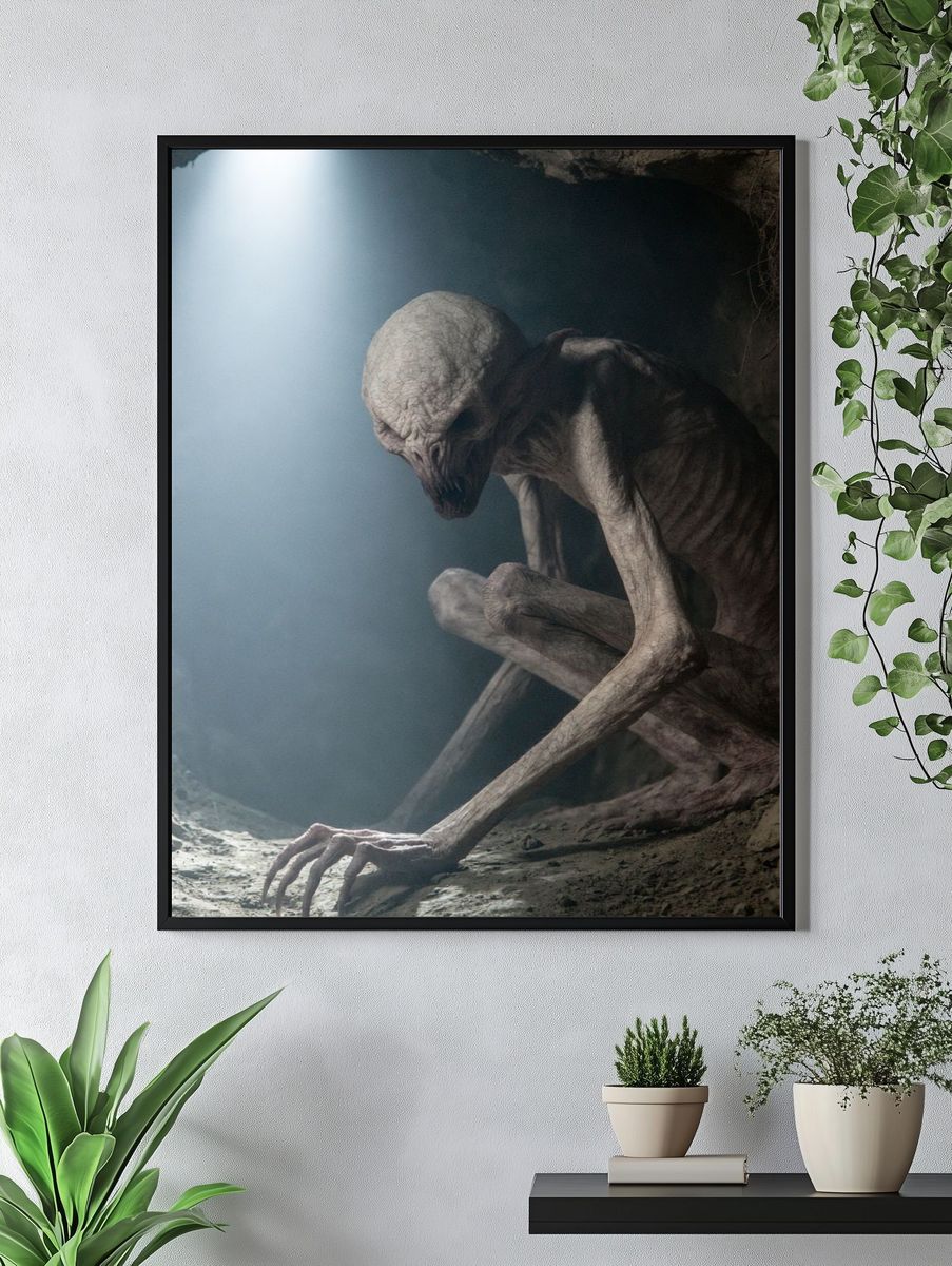 Cave Dweller Creature Poster. — room view 4