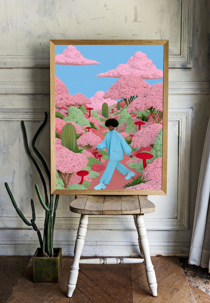 Dreamscape Fashion Illustration Poster. room preview