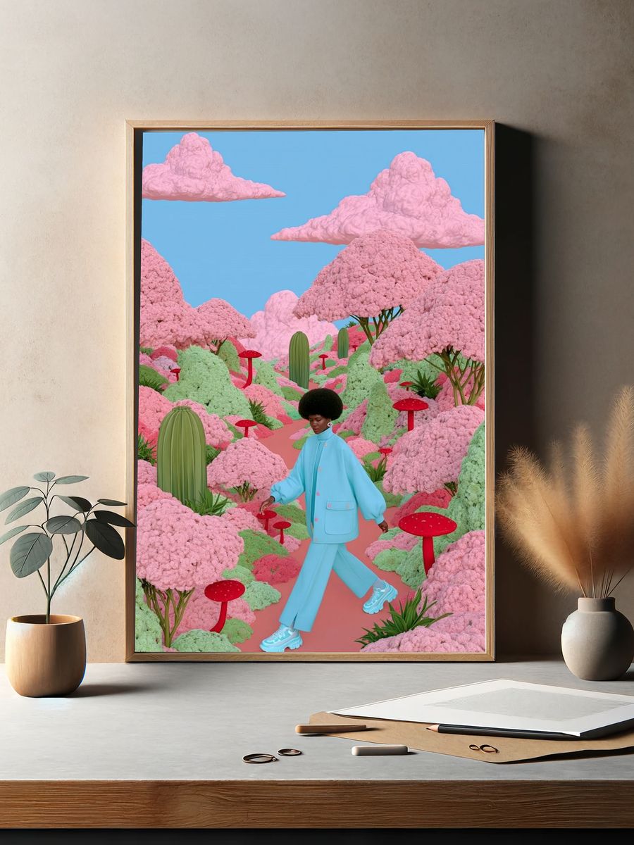 Dreamscape Fashion Illustration Poster. — room view 2