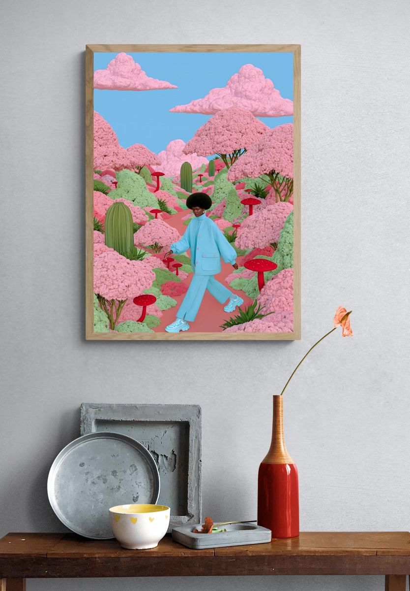 Dreamscape Fashion Illustration Poster. — room view 3