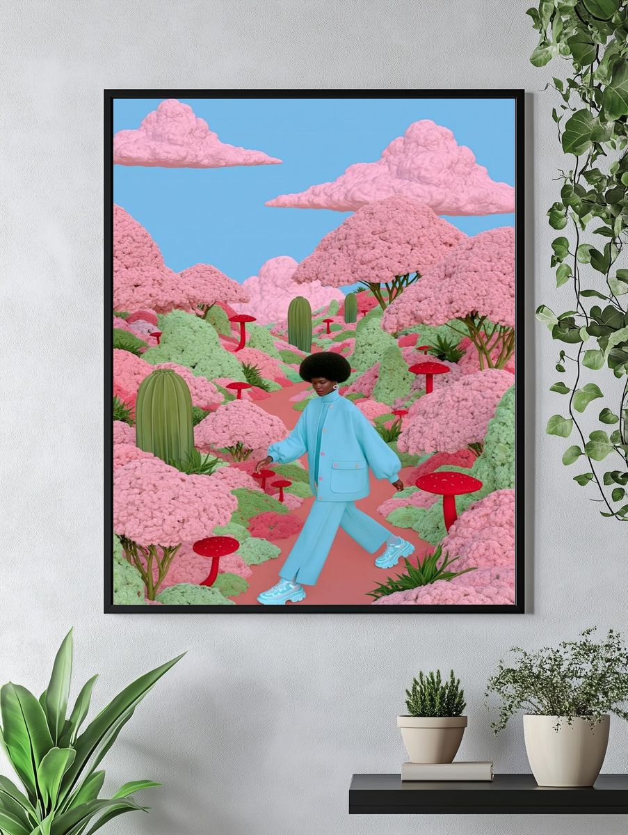 Dreamscape Fashion Illustration Poster. — room view 4