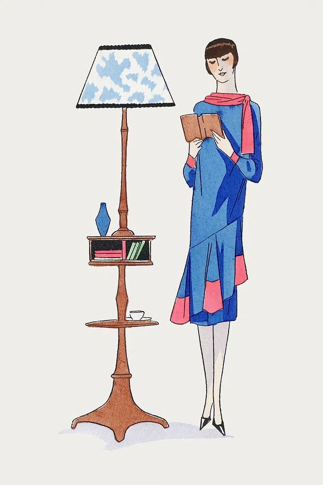 Afternoon dress topped pink crepe. poster — illustration art