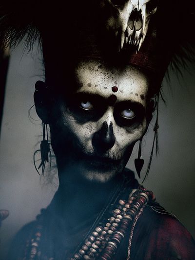 Dark Skull Ritual Portrait Poster.