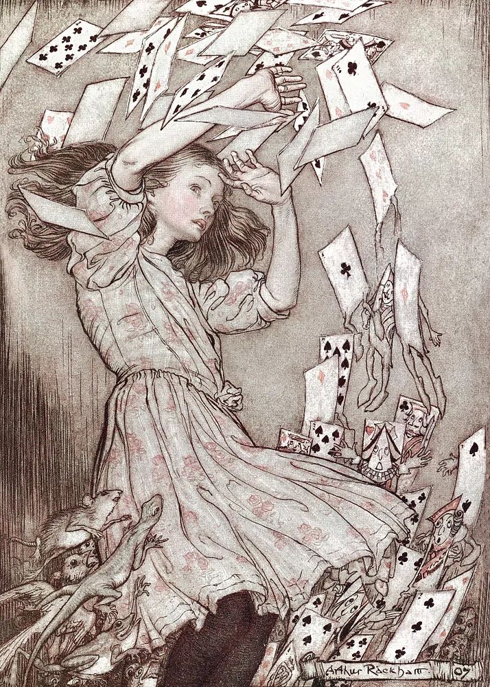 Alice's adventures Wonderland (1907) print. poster — illustration art