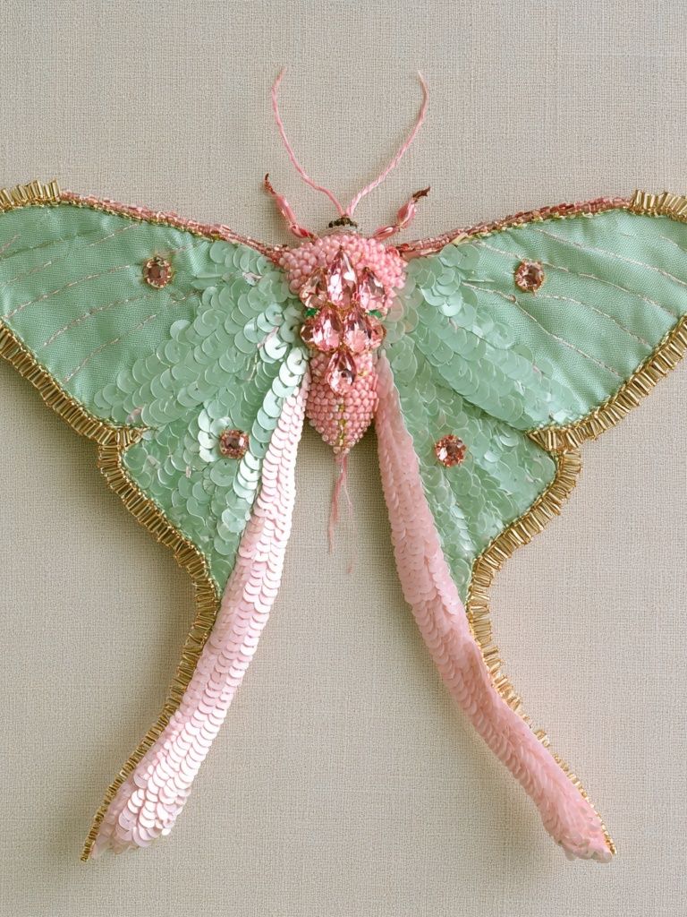 Pastel Moth Illustration Poster. poster — illustration art