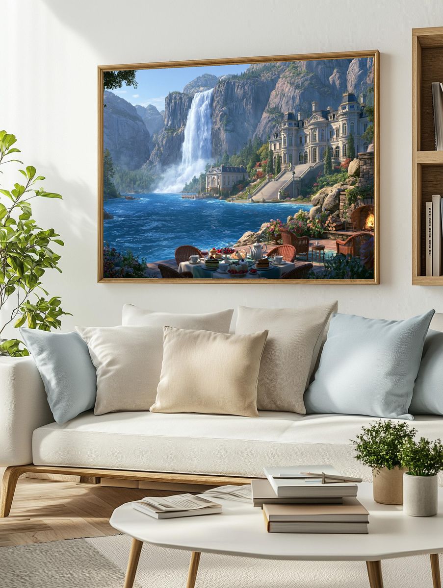 Waterfall Estate Landscape Print. — room view 2