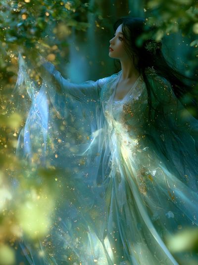 Forest Spirit Portrait Print. poster