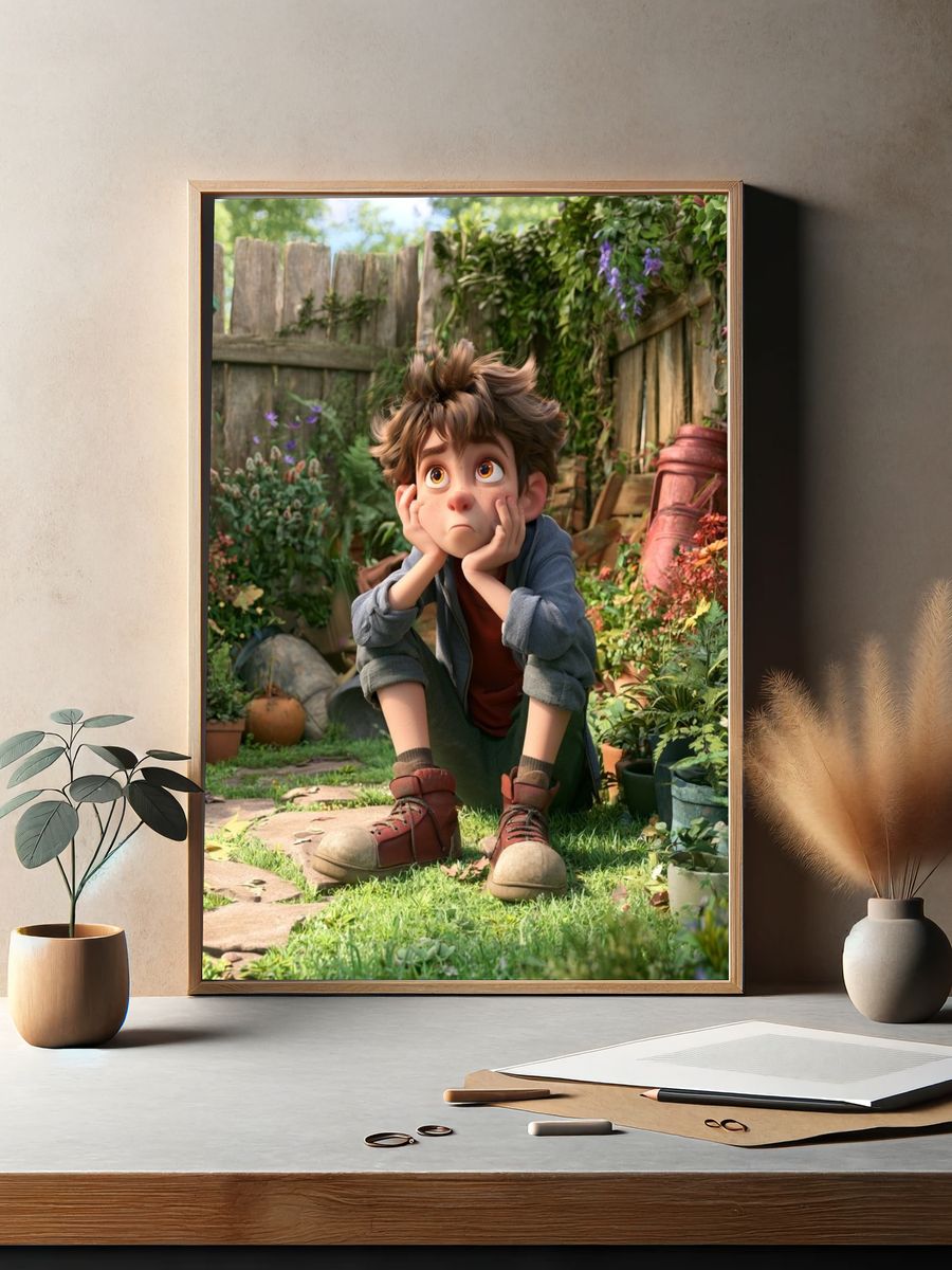 Garden Daydream Illustration Poster. — room view 2