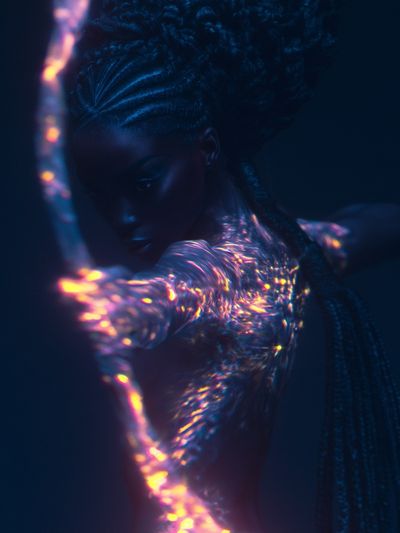 Neon Archer Portrait Print.