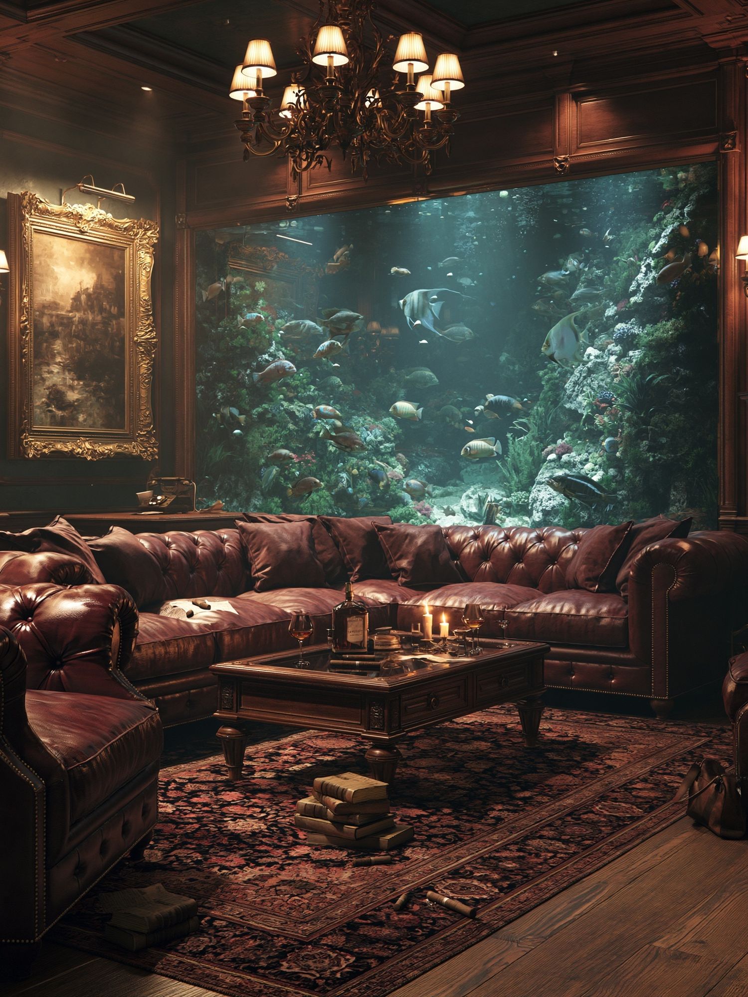 Underwater Library Lounge Print. poster detail