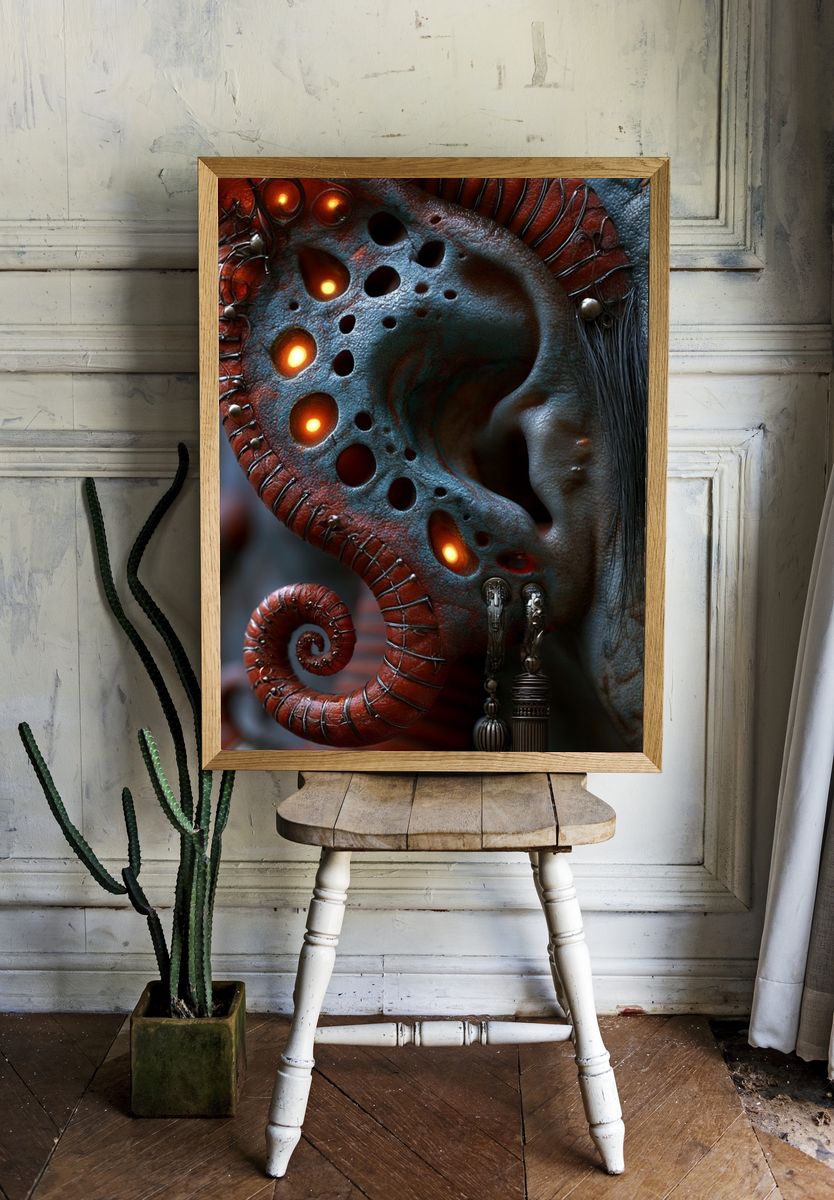 Biomechanical Surrealism Poster. — room view 1