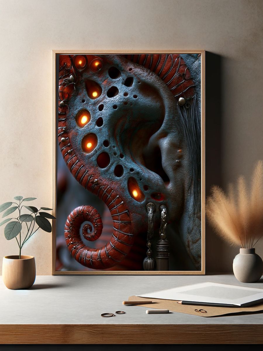 Biomechanical Surrealism Poster. — room view 2