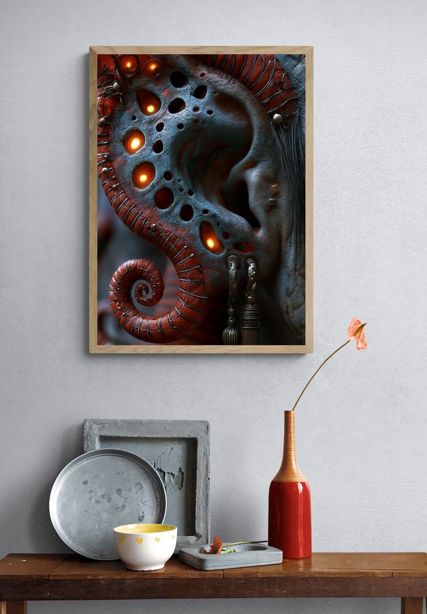 Biomechanical Surrealism Poster. — room view 3