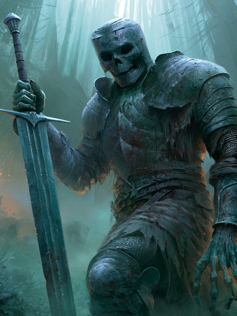 Undead Knight Forest Poster. poster — illustration art