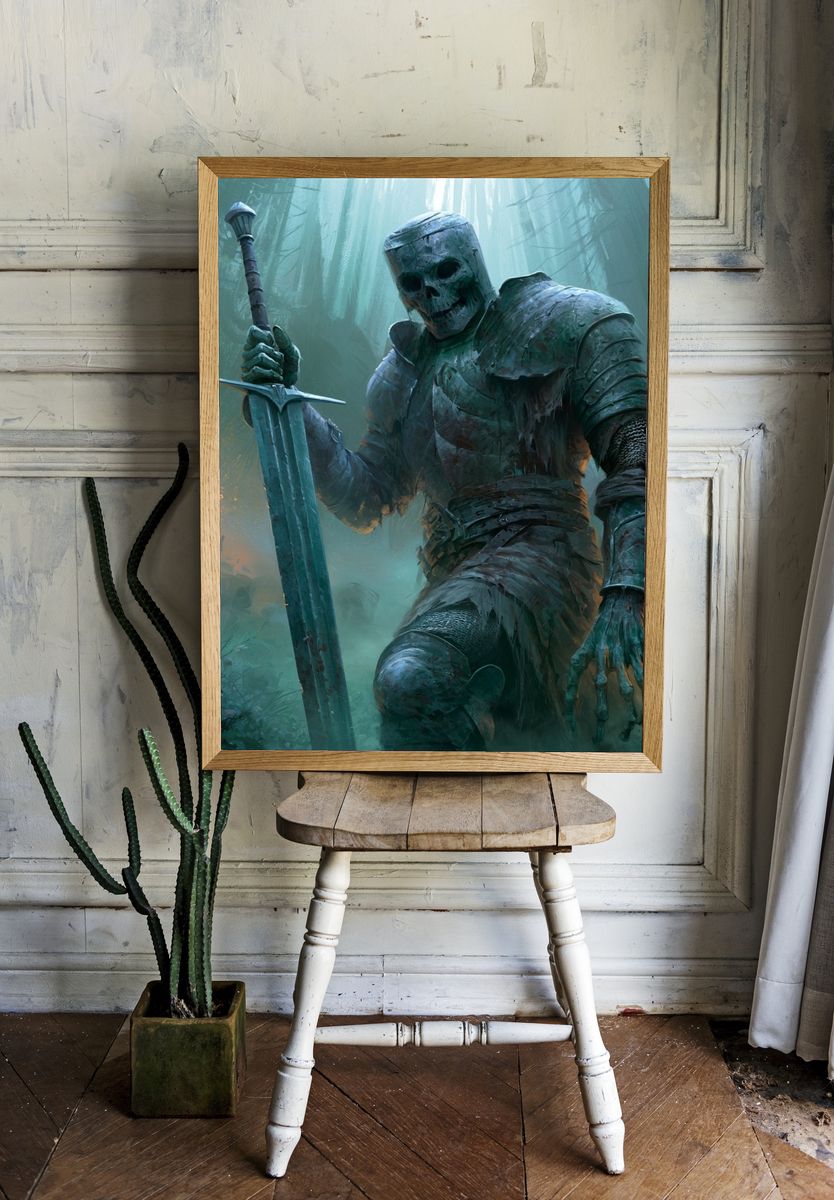 Undead Knight Forest Poster. room preview