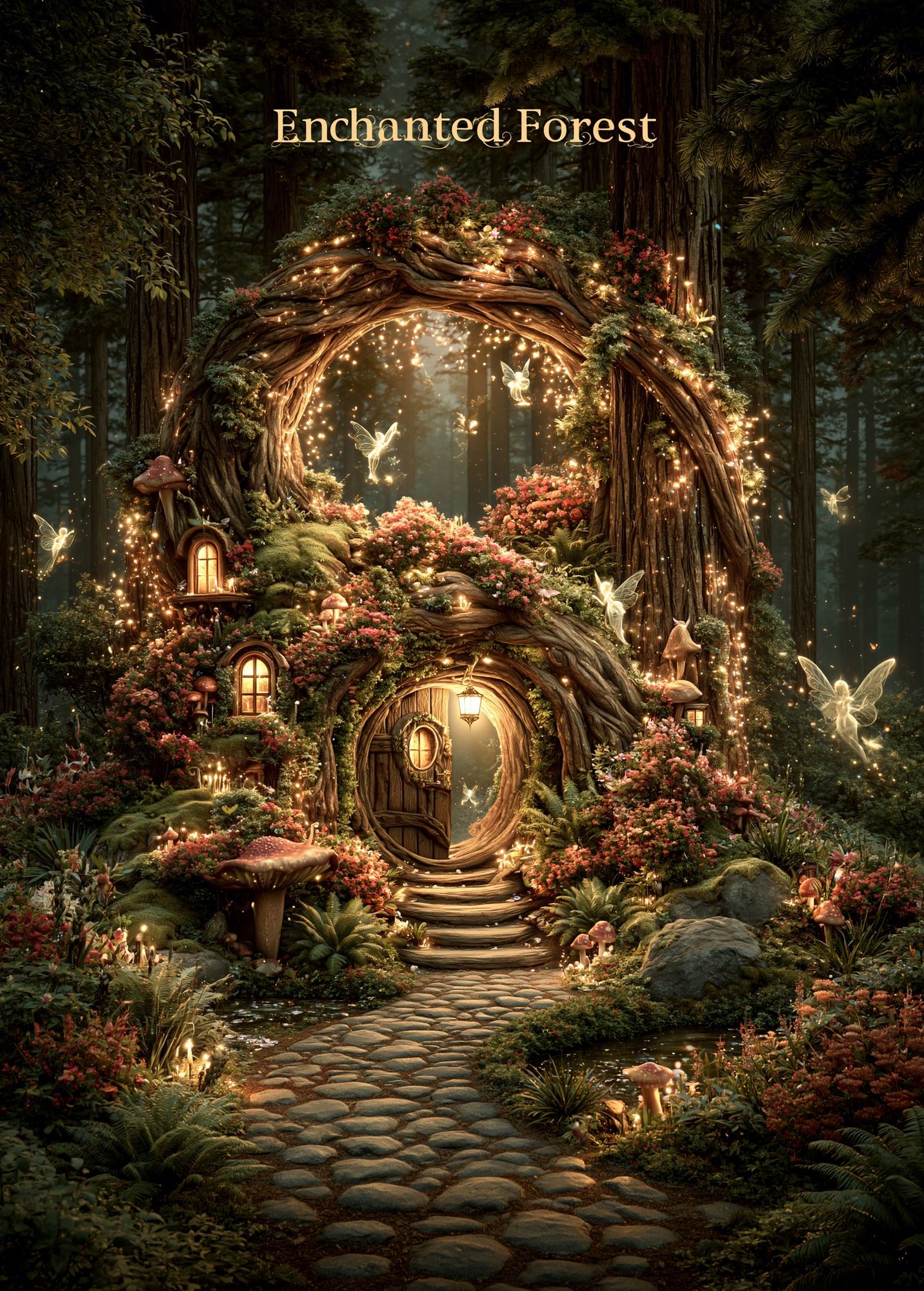 Enchanted Forest Fantasy Poster. poster detail