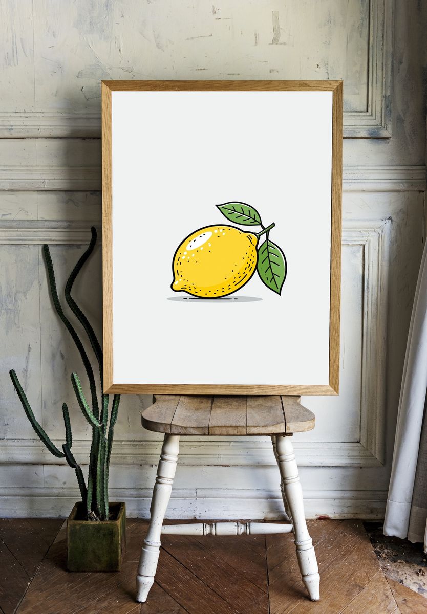 Lemon Illustration Poster. room preview