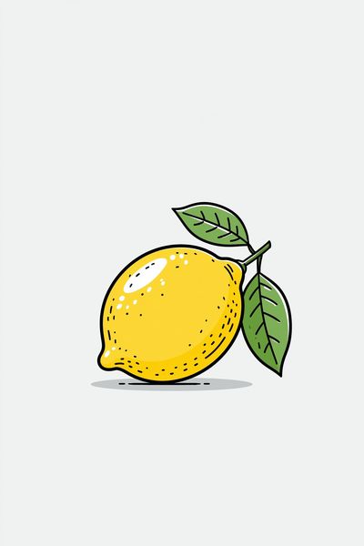 Lemon Illustration Poster.