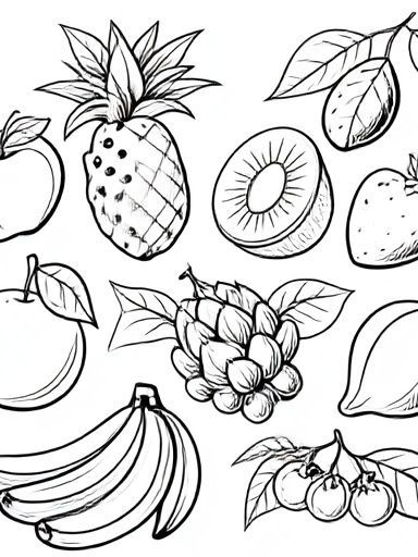 Fruit Sketches Illustration Print. poster detail