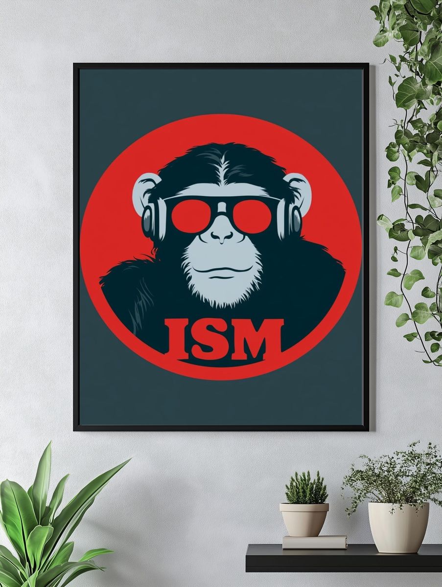 DJ Monkey Pop-Art Poster. — room view 4