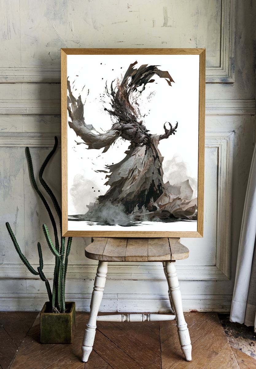 Abstract Shapeshifter Illustration Poster. room preview