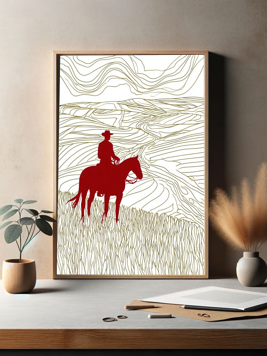 Floating Sneaker Digital Art Poster. — room view 2
