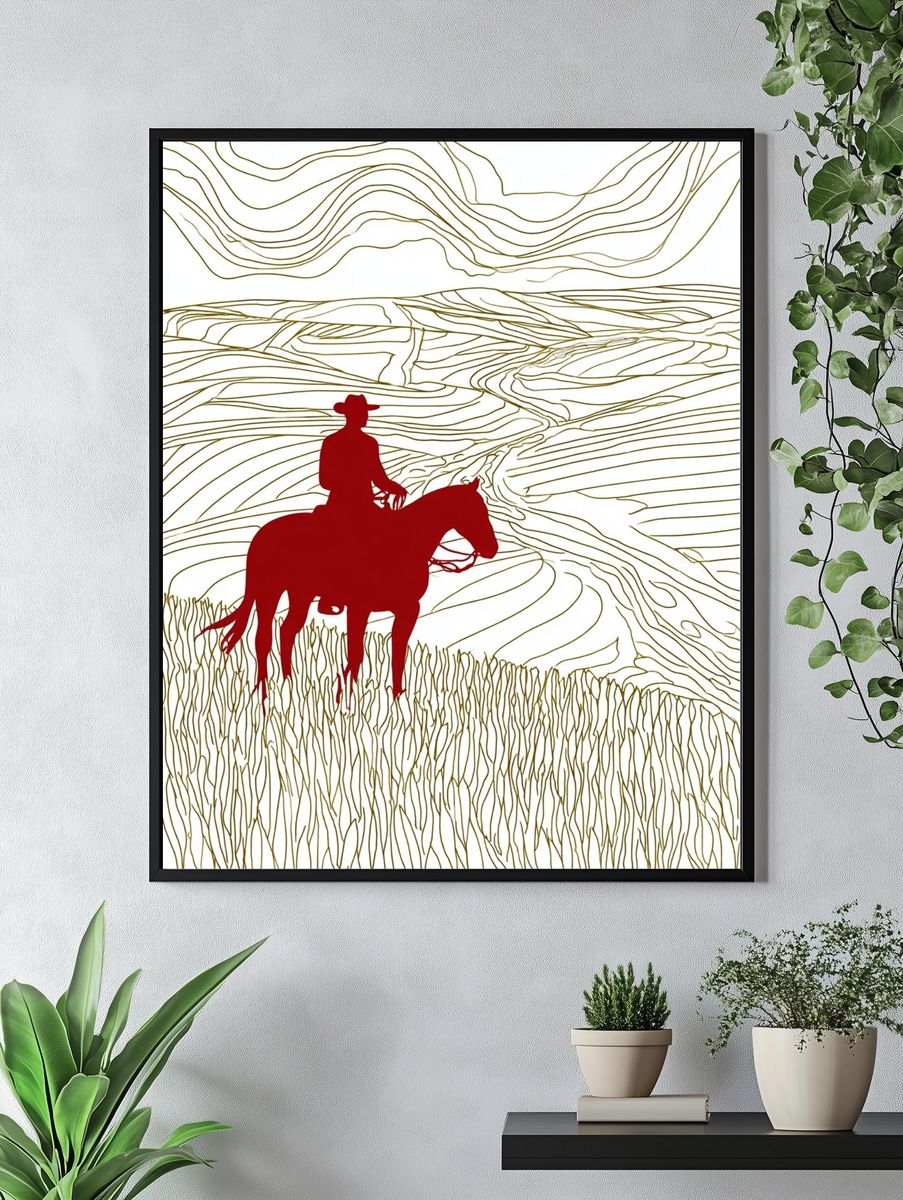 Floating Sneaker Digital Art Poster. — room view 4