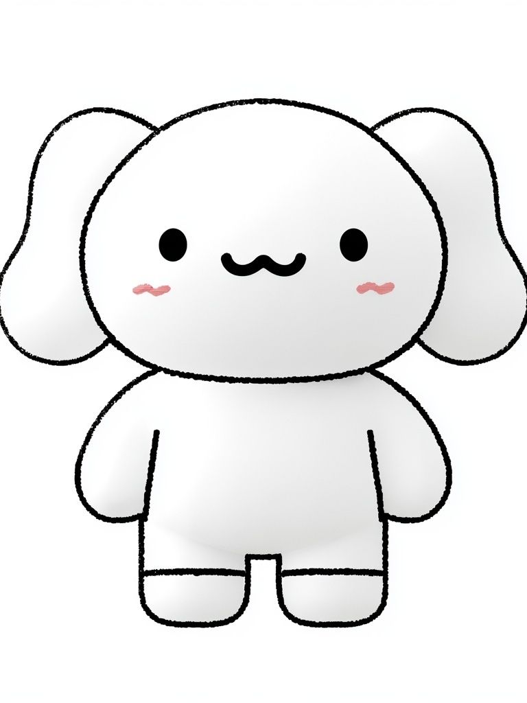 Cute Kawaii Elephant Poster. poster — illustration art