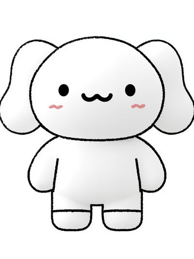 Cute Kawaii Elephant Poster. poster
