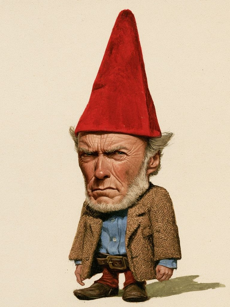 Gnome Portrait Illustration Poster. poster detail
