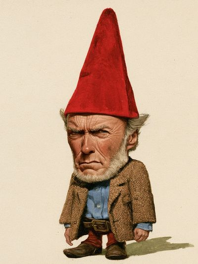 Gnome Portrait Illustration Poster. poster