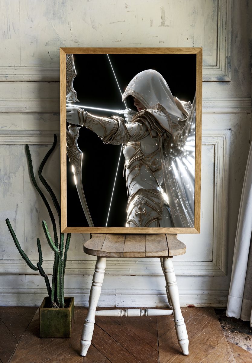Celestial Archer Fantasy Illustration Poster. room preview