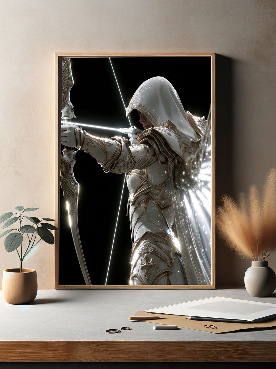Celestial Archer Fantasy Illustration Poster. — room view 2