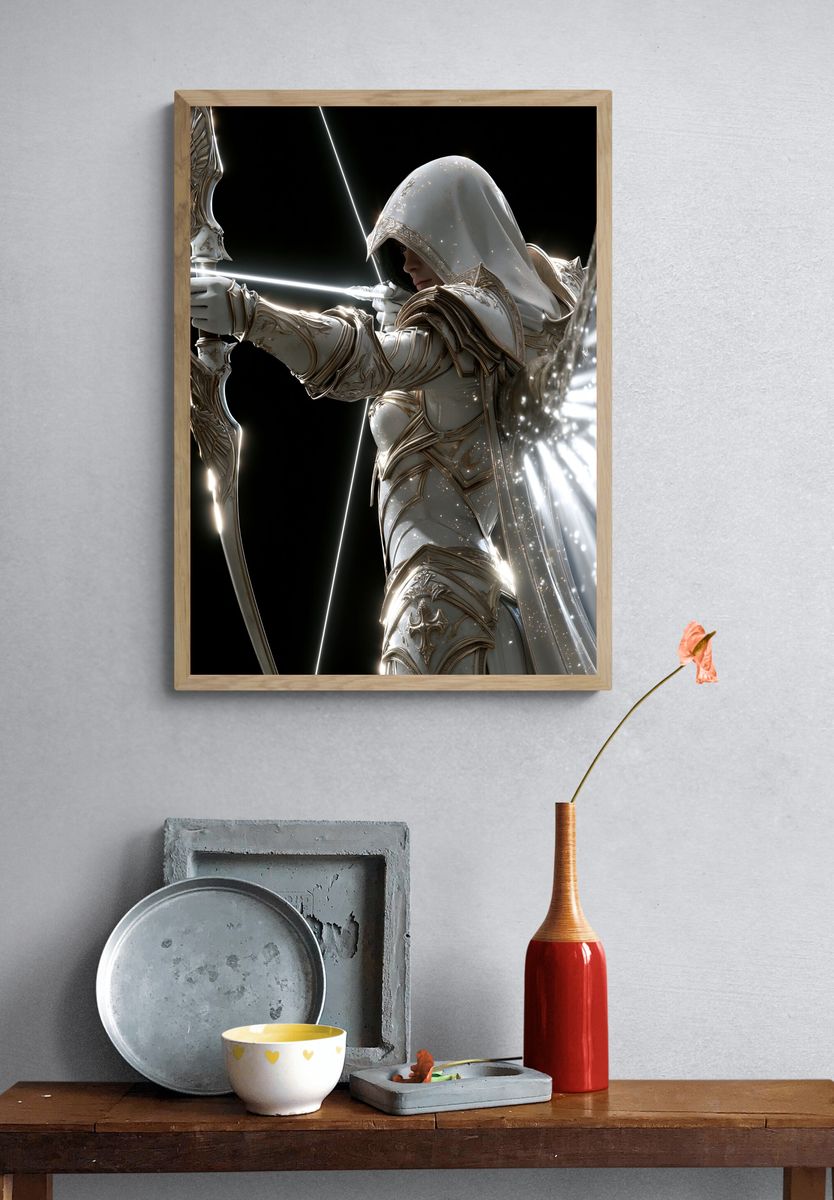 Celestial Archer Fantasy Illustration Poster. — room view 3
