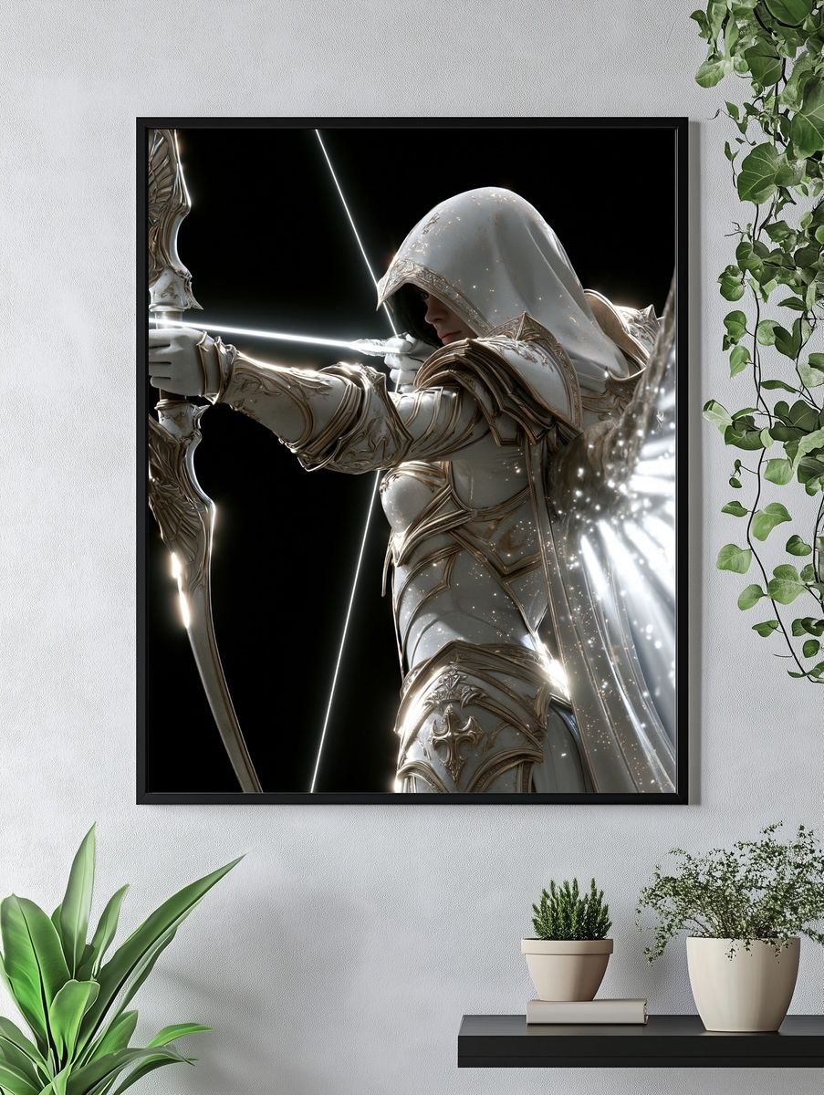 Celestial Archer Fantasy Illustration Poster. — room view 4