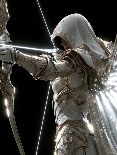 Celestial Archer Fantasy Illustration Poster.